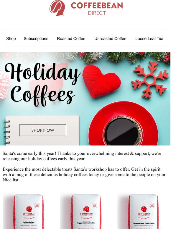 🤗 Get Early Access to Holiday Coffees
