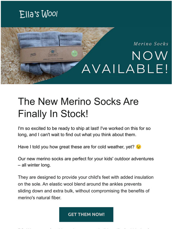 They're Here! Our new Merino socks are in stock!