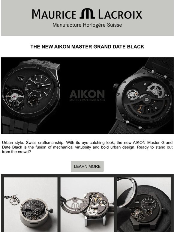 Be bold with the new AIKON Master Grand Date Black