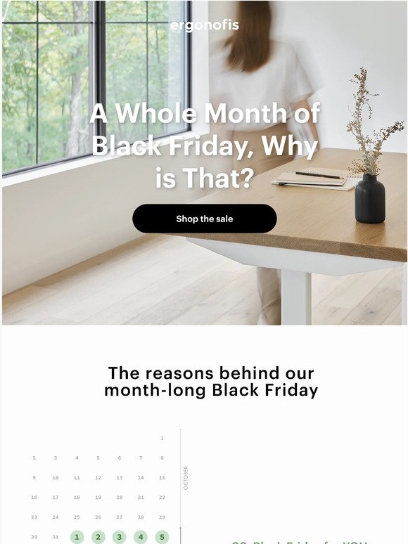 The reasons behind our month-long Black Friday.