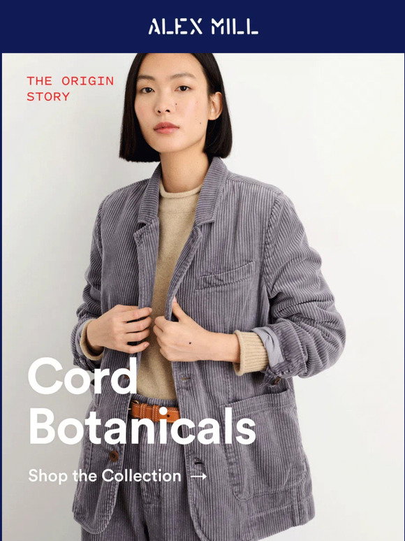 Alex Mill: Our new Botanical Dyed Cords are here | Milled