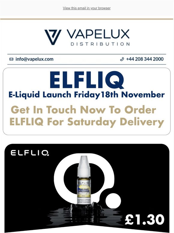 ELFLIQ Launch -Pre-Order Now