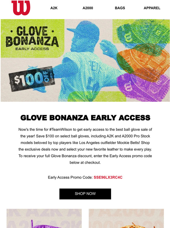 Wilson GLOVE BONANZA EARLY ACCESS Milled