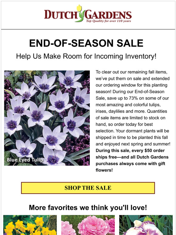 🌷 The last of our dormant plants must go!