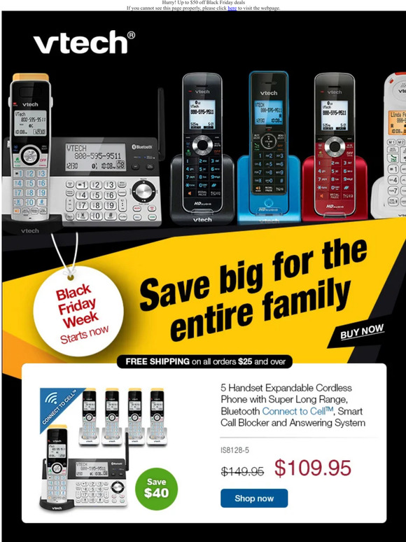 Hurry! Up to $50 off Black Friday deals