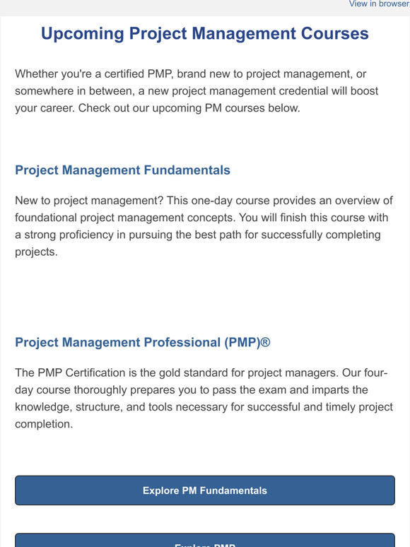 Project Management Academy Project management courses for all levels ️