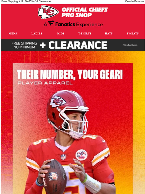 Kansas City Chiefs Expand Your Roster > Chiefs Player Apparel Milled