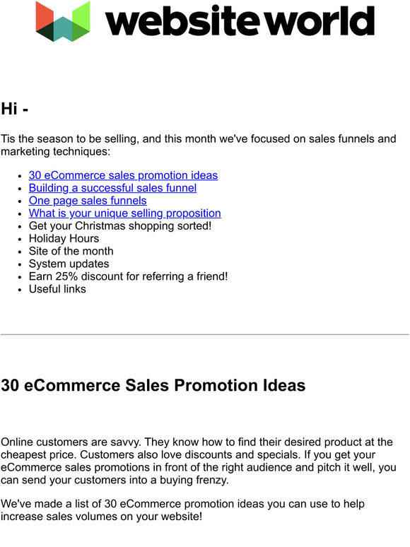 Sales Funnels & Christmas Shopping