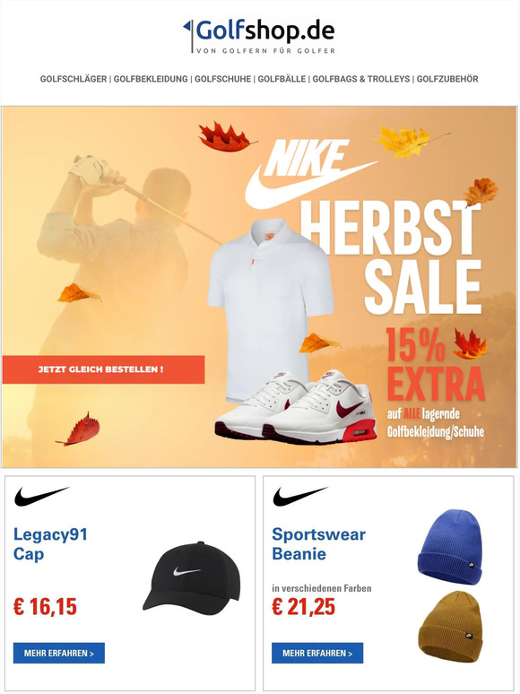 Sparen Sie 15% zusätzlich bei unserem Nike Herbst Sale 🍁