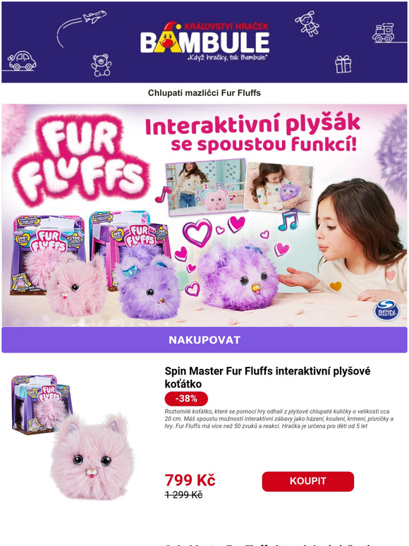 -38% na chlupaté mazlíčky Fur Fluffs!