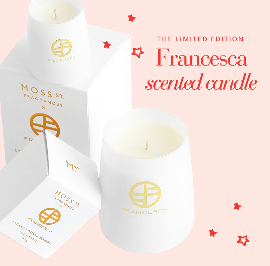 Francesca Collections The Franc Candle is here! Milled
