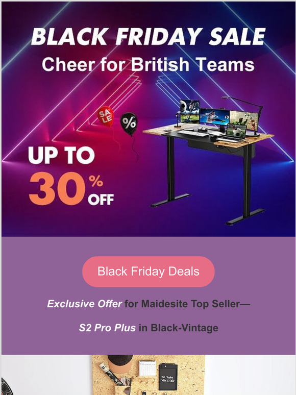 Black Friday is Getting Started_Maidesite Standing Desk