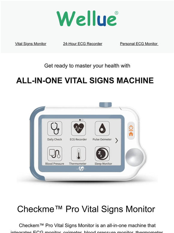 Viatom Checkme Suit Mini Vital Signs Monitor Blood Pressure Monitor  Bluetooth Ecg and Spo2 Portable Handheld