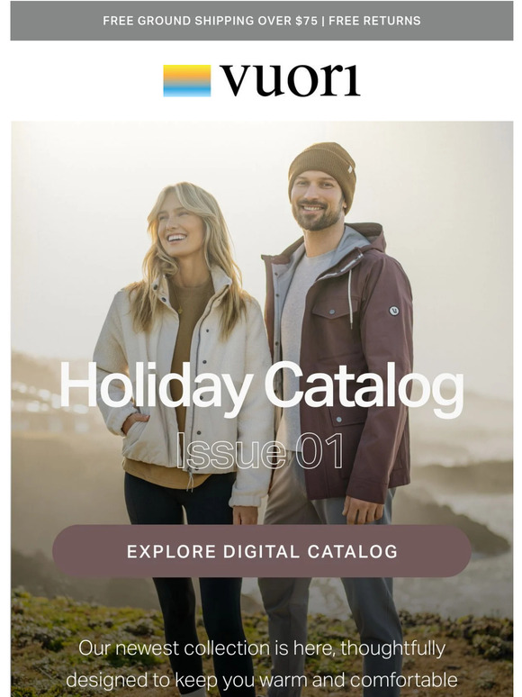 Vuori Our holiday digital catalog is here Milled