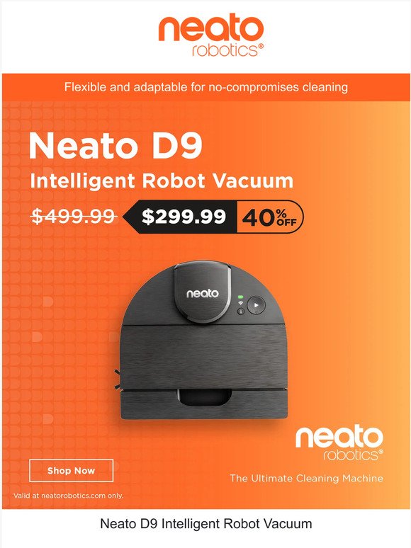 40% Off Neato D9! Only $299.99!