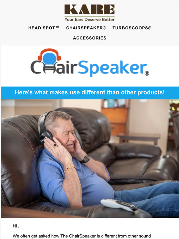 How is the Chairspeaker different from Bluetooth, headphones, sound bars and surround sound systems?