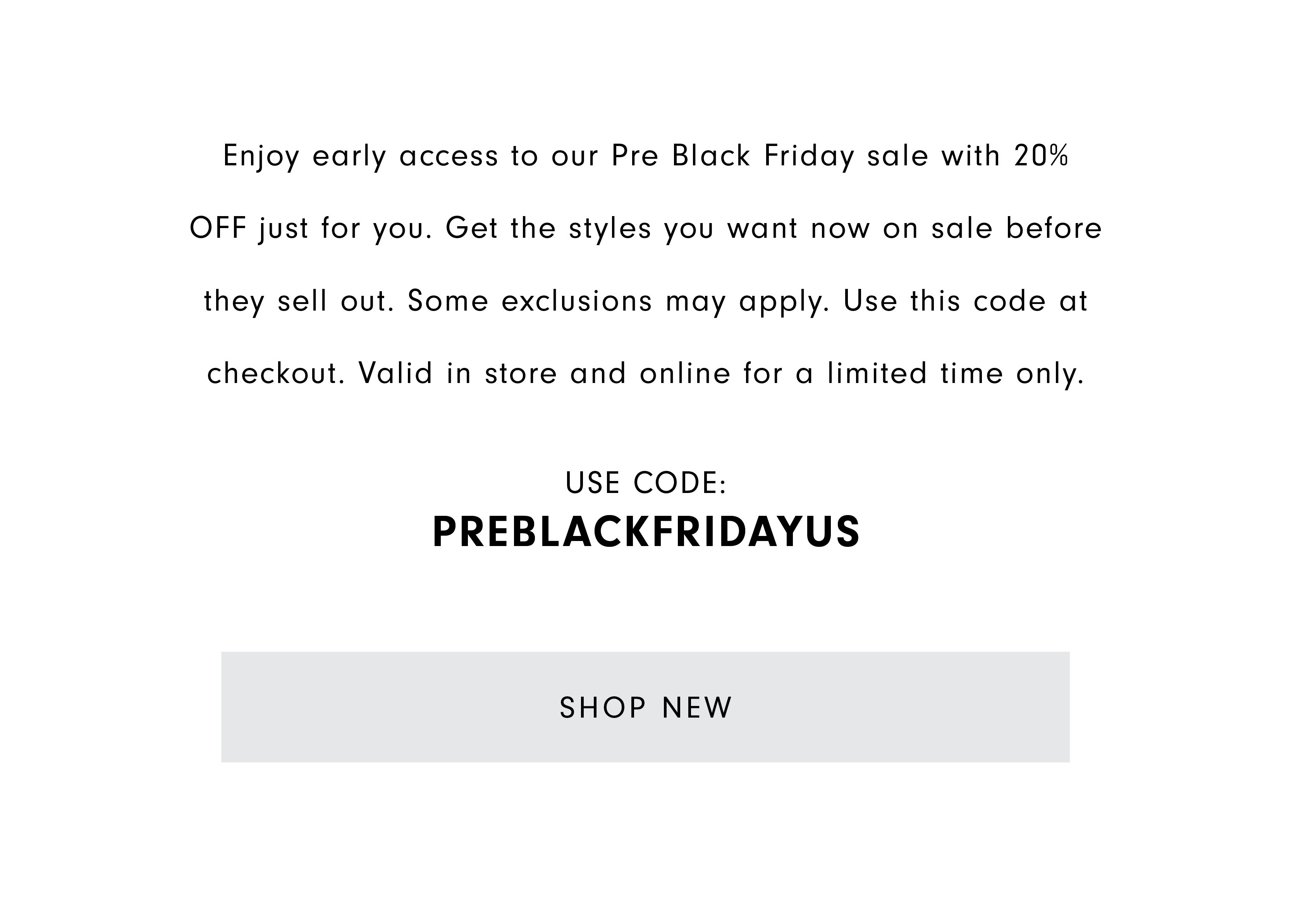 OAK + FORT Just For You — 20 OFF Pre Black Friday Sale Milled