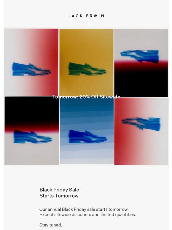 Black Friday Sale Starts Tomorrow