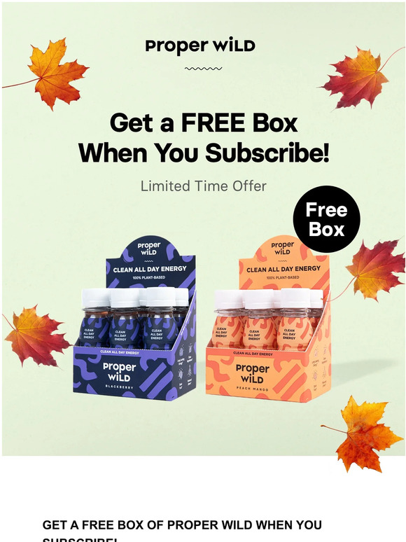 Proper Wild This Fall, Get a Free Box of Proper Wild Milled
