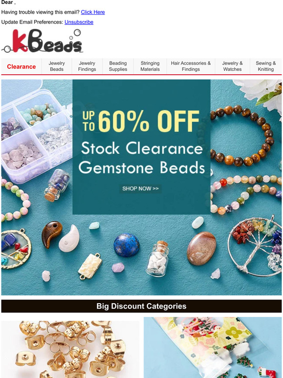 Up to 60% OFF Stock Clearance Sale Gemstone Beads. Free Shipping!