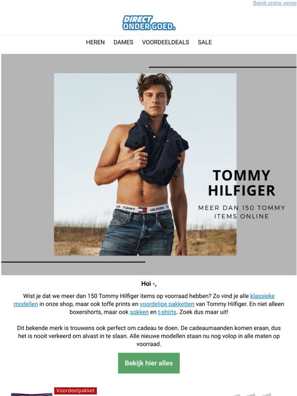 Meer dan 150 items van Tommy Hilfiger online!