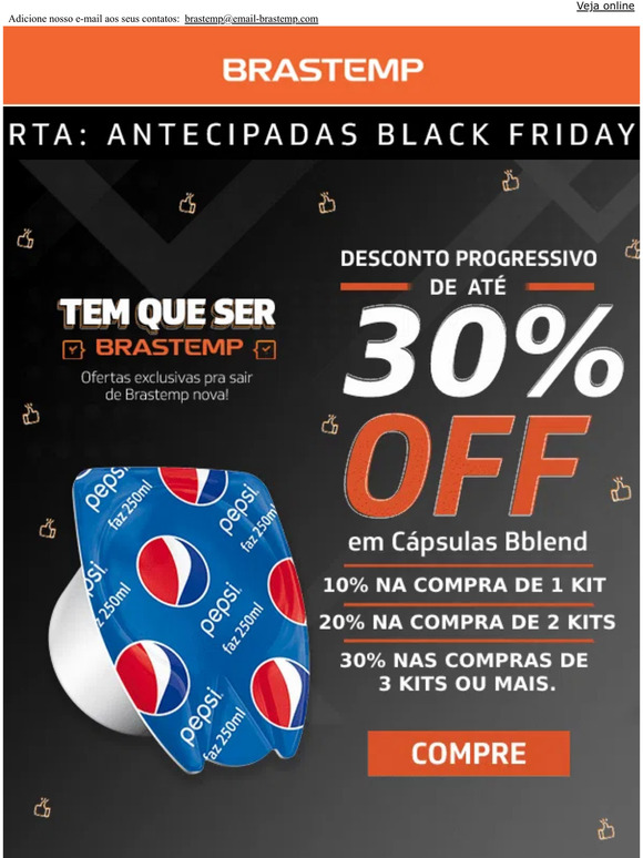 Cápsulas com até 30% OFF 😱