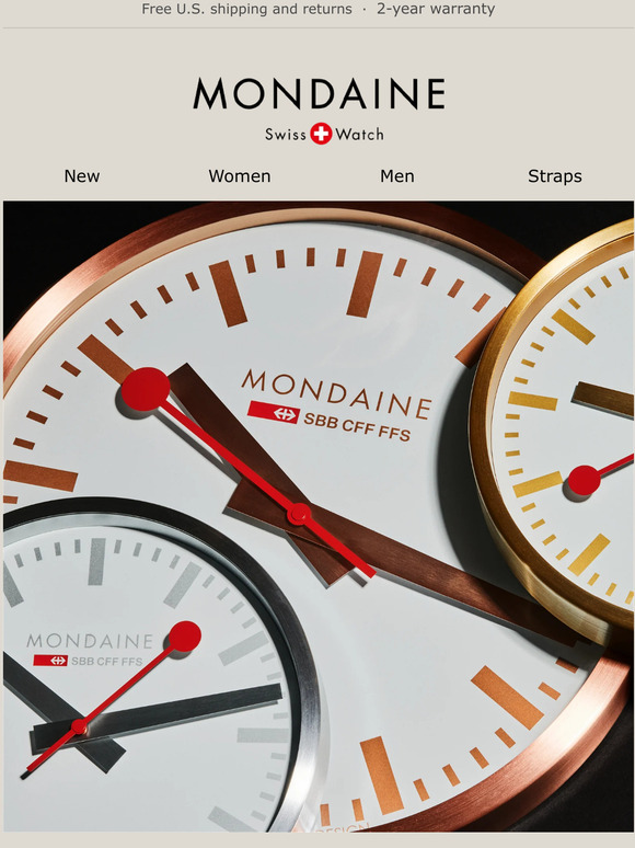 Up to 30% off on select Mondaine Clocks