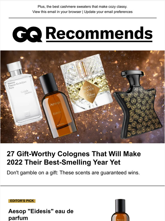 GQ magazine 27 of the Most GiftWorthy Colognes Milled