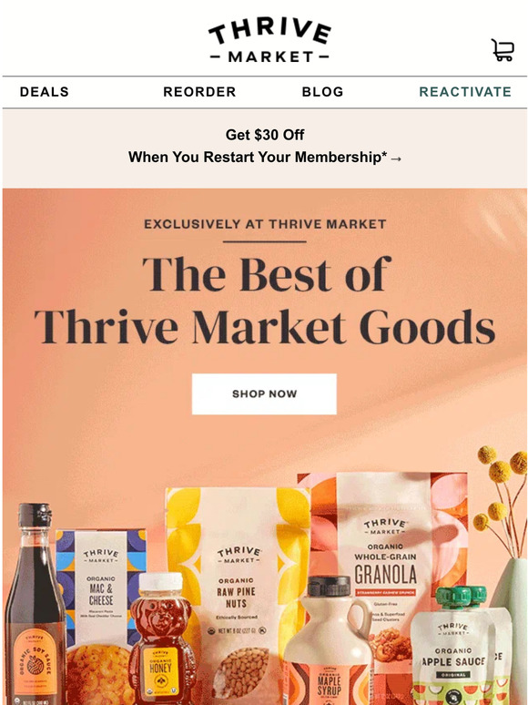 Thrive Market You won’t find these anywhere else + a special offer