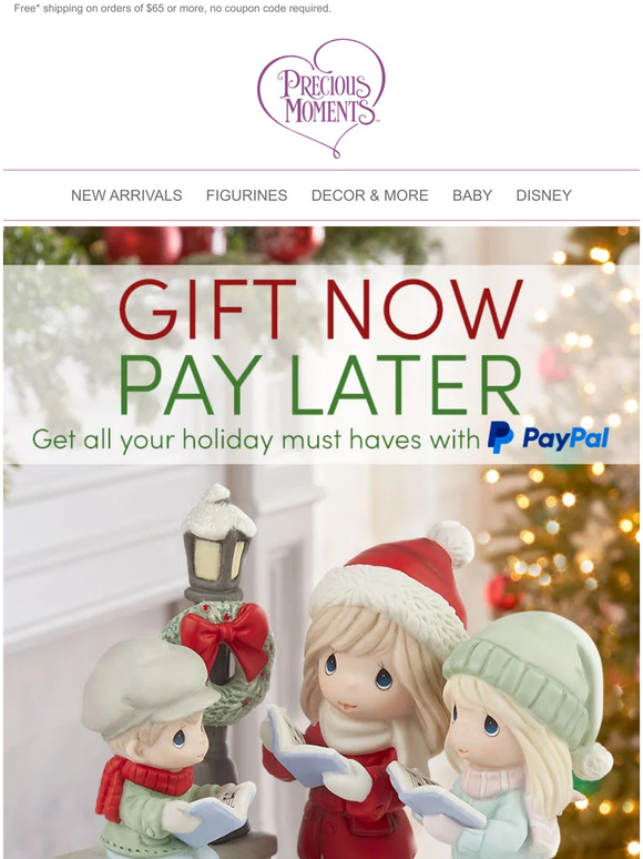 Precious Moments Shop Now. Gift Now. Pay Later Milled