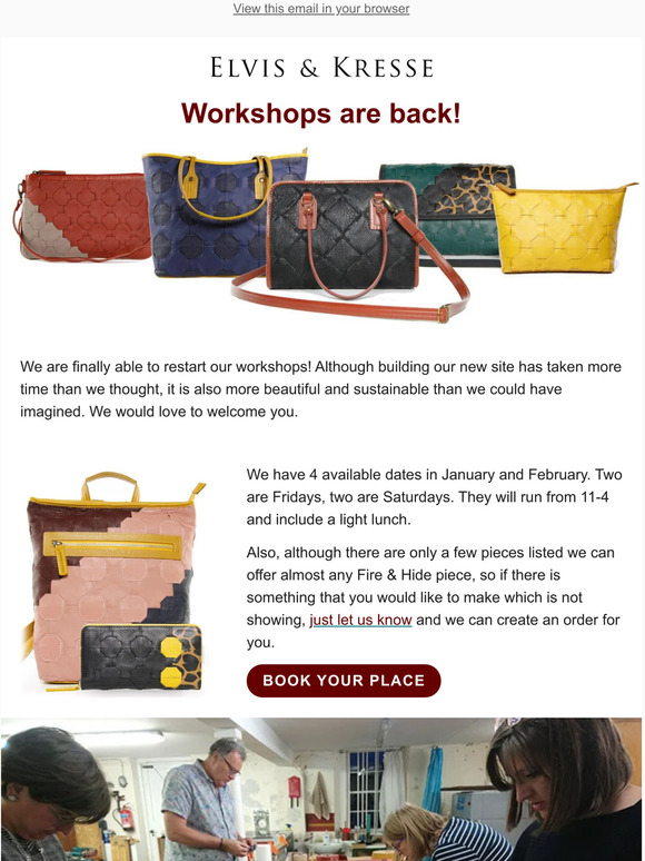 Elvis & Kresse workshops are back!