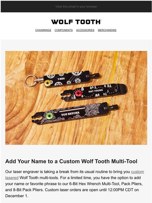 Add Your Name to a Custom Wolf Tooth Multi-Tool