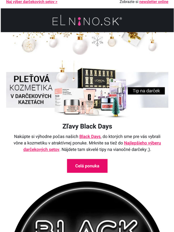 🖤 Black Days - zľavy vôní aj kozmetiky