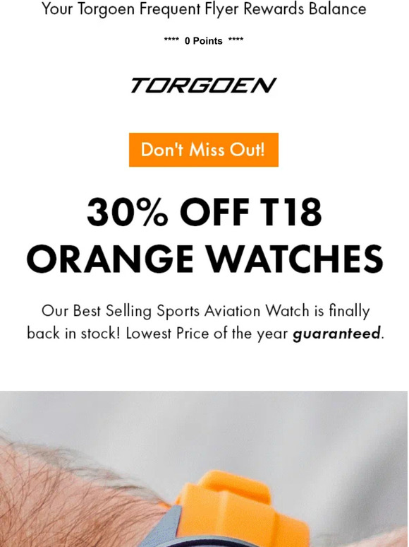 30% Off T18 Orange Watches