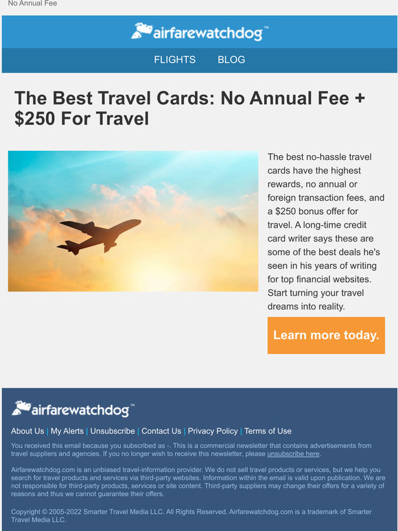 Airfarewatchdog The Best Travel Credit Cards Are Here Milled