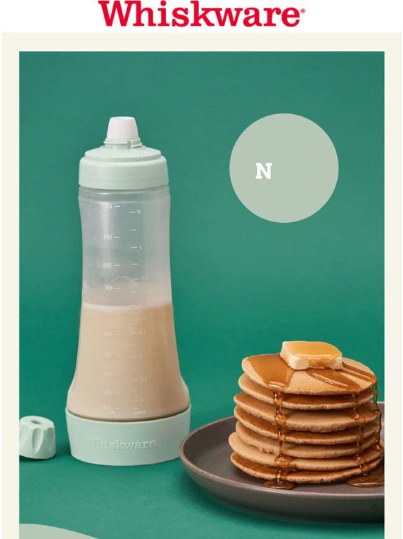 Whiskware Pancake Art Kit with Batter Mixer, Art Bottle, BlenderBall Wire  Whisk and 2 Pancake Shapers