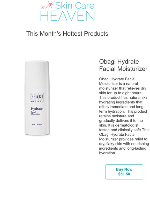 We think you'll love: Obagi Hydrate Facial Moisturizer and more...