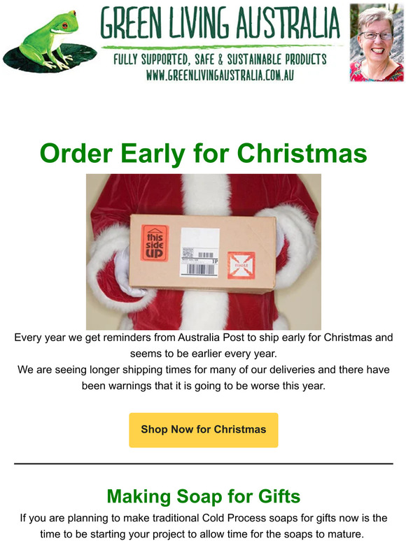 Order Early for Christmas. A message from Australia Post.