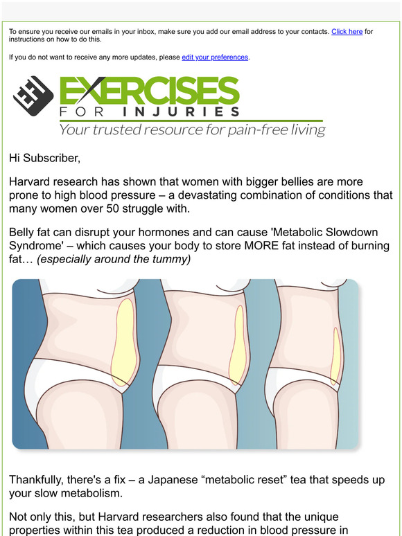 Exercisesforinjuries unusual japanese tea shrinks a large tummy fast