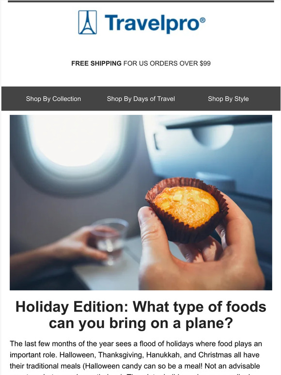 Travelpro Holiday Edition Types of Food Allowed on Plane Milled