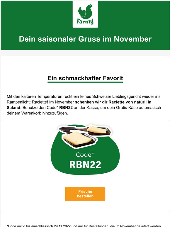 Dein gratis Raclette im November 🧀