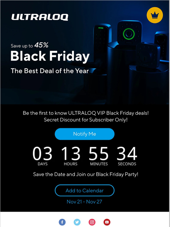 The Best Deal of the Year! ULTRALOQ Black Friday is Coming!