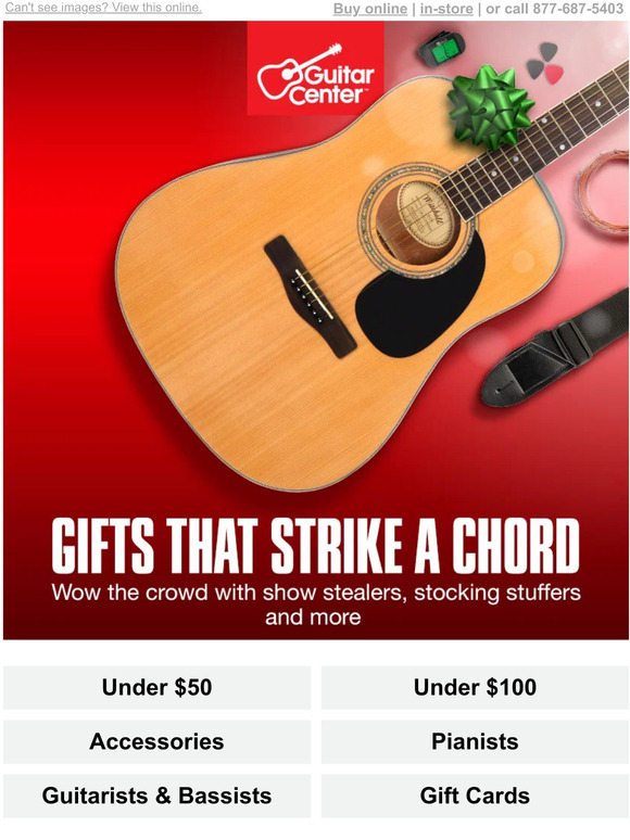 Guitar Center Your guide to holiday gifting Milled