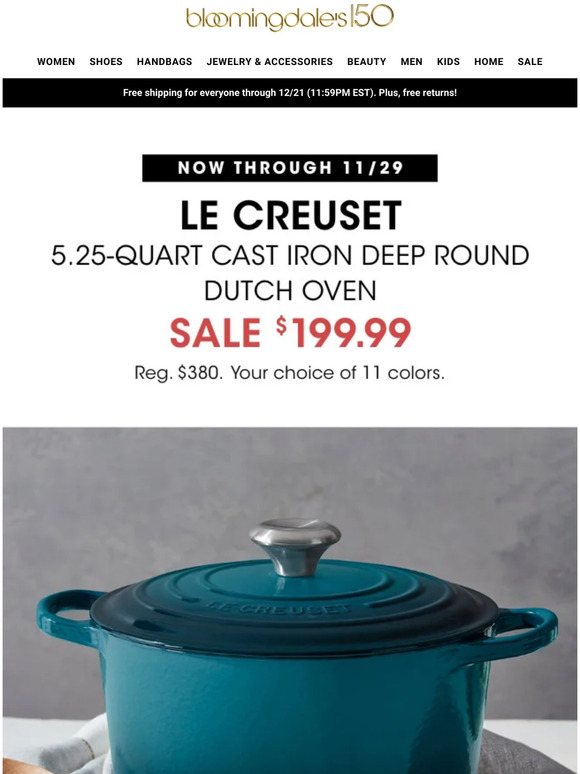 Bloomingdale's 199.99 Le Creuset Deep Dutch Oven! Milled