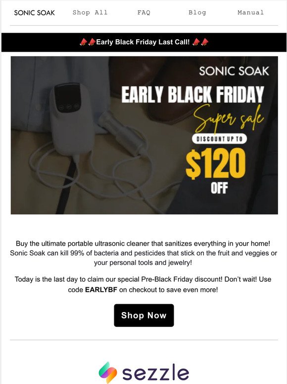 📣📣 Did you know? Your Early Black Friday coupon is expiring tonight! 📣📣