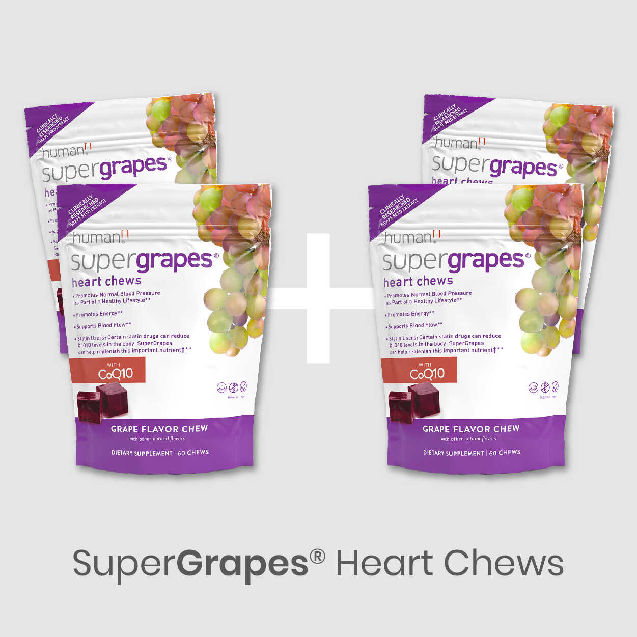 Buy 2 Get 2 Free - SuperGrapes Heart Chews