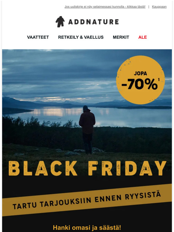 Black Friday starttaa nyt
