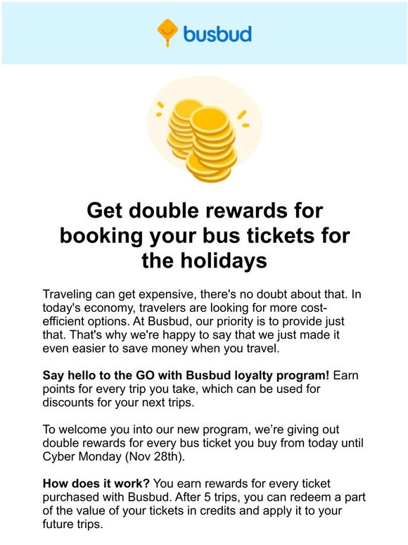 Get double the rewards on your holiday travel
