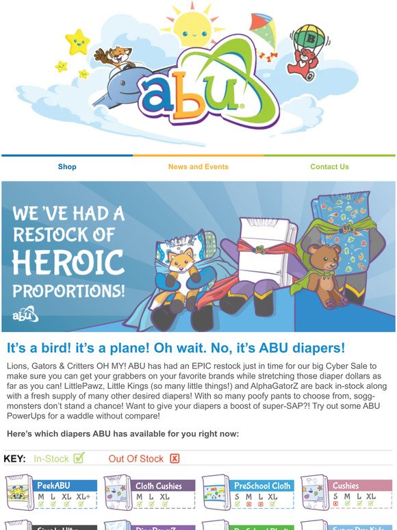AB Universe on X: ABU Canada, we're here for you - that's right, diapers,  diapers, and even more diapers are now available on   A huge restock just in time for the