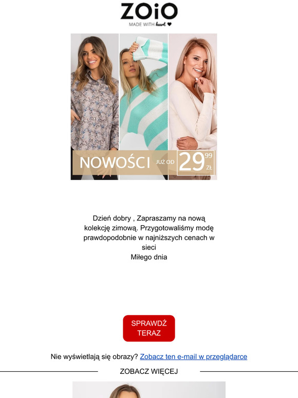 Hej, czy wybrałaś już coś z Naszej najnowszej dostawy? Wpadnij do Nas i sprawdż co ciekawego u Nas
